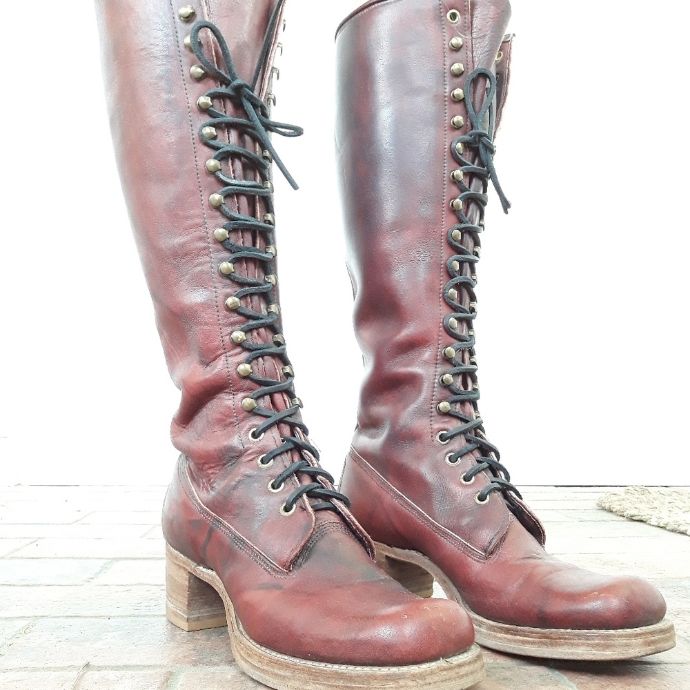 Vintage Frye Lace Up Boots